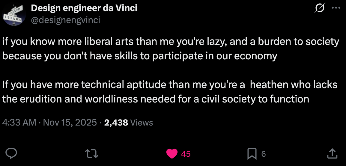 Arts vs STEM
